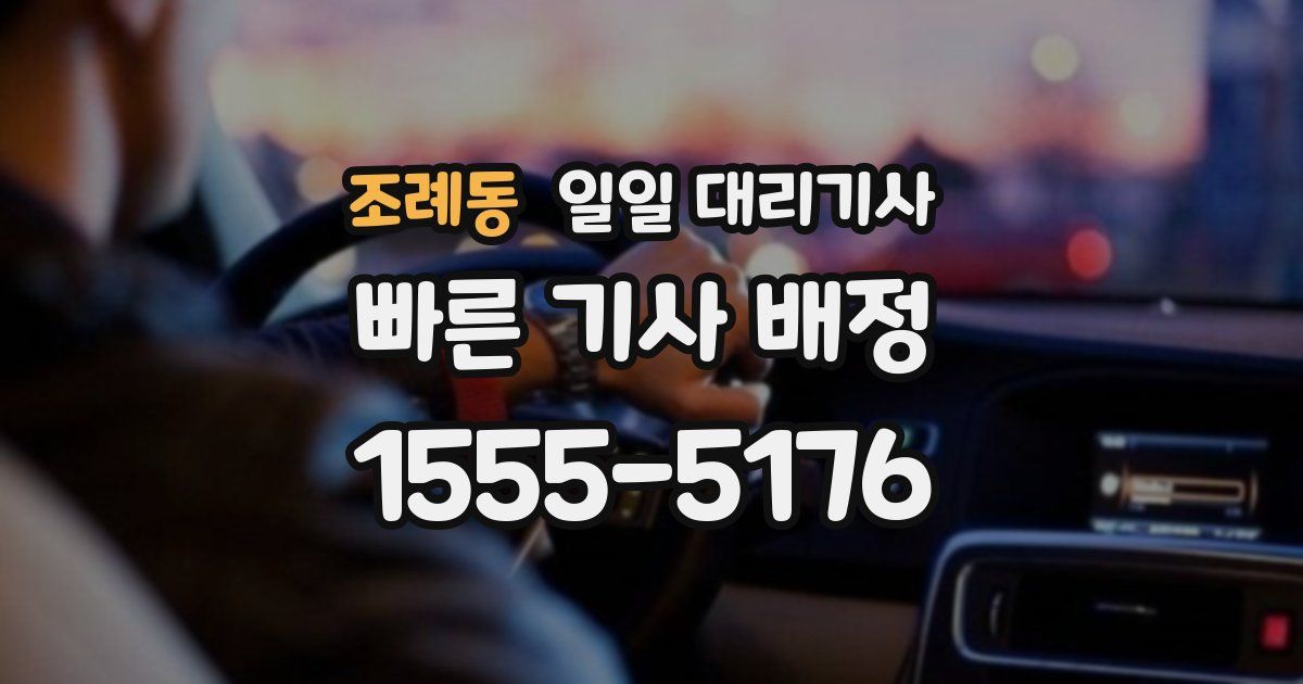 조례동 일일 대리기사