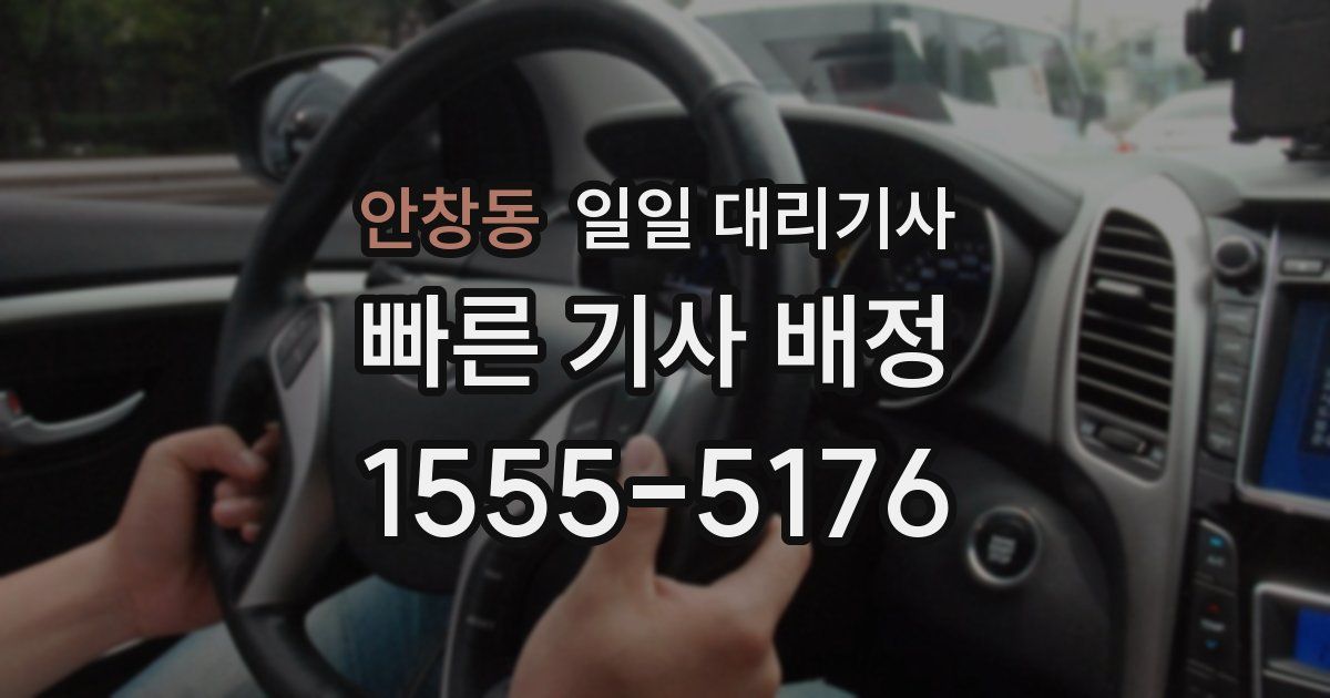 안창동 일일 대리기사