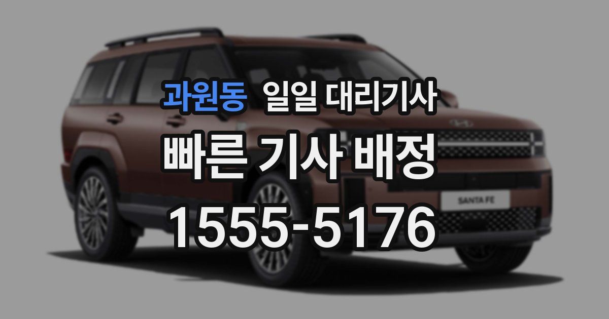 과원동 일일 대리기사