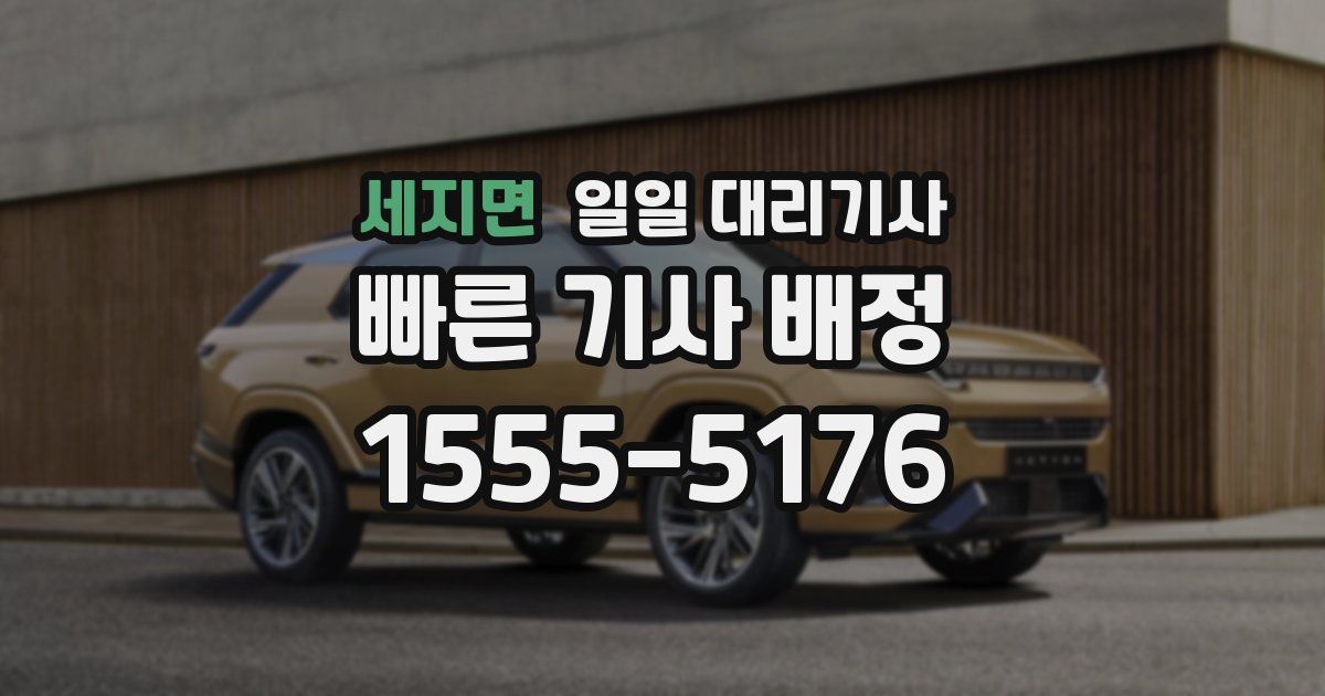 세지면 일일 대리기사