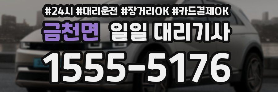금천면 일일 대리기사