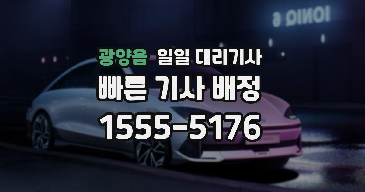 광양읍 일일 대리기사