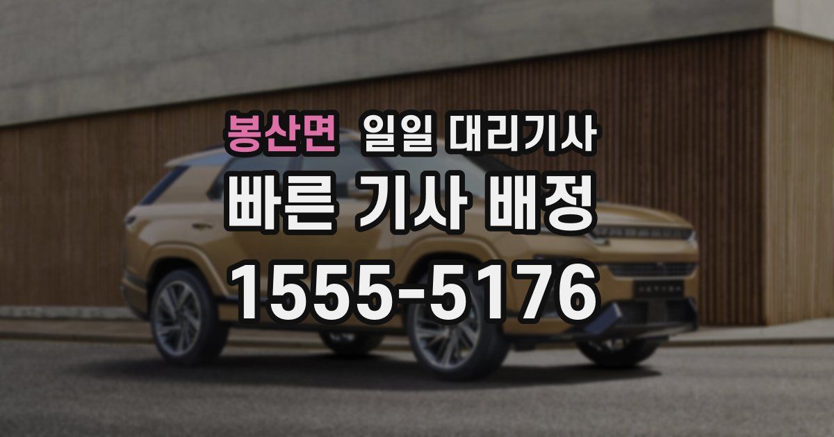 봉산면 일일 대리기사