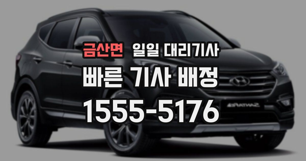 금산면 일일 대리기사