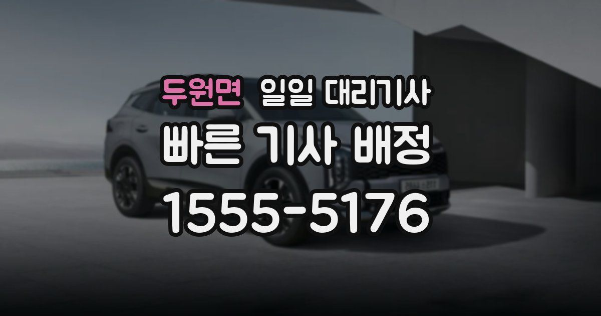 두원면 일일 대리기사