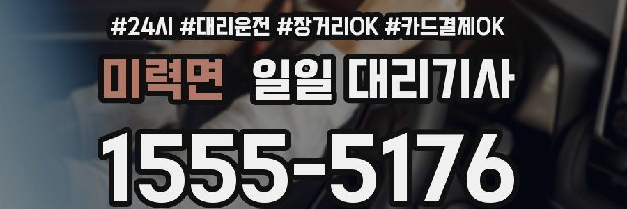 미력면 일일 대리기사