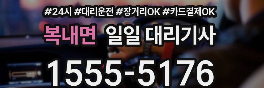 복내면 일일 대리기사
