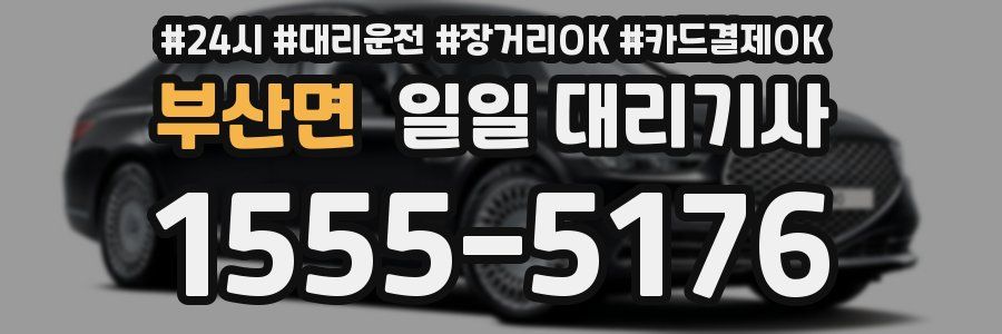 부산면 일일 대리기사