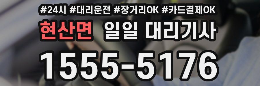 현산면 일일 대리기사