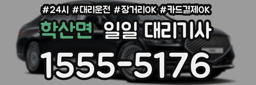 학산면 일일 대리기사