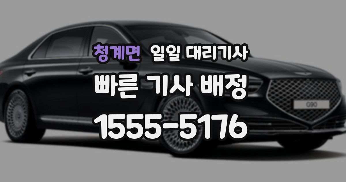 청계면 일일 대리기사