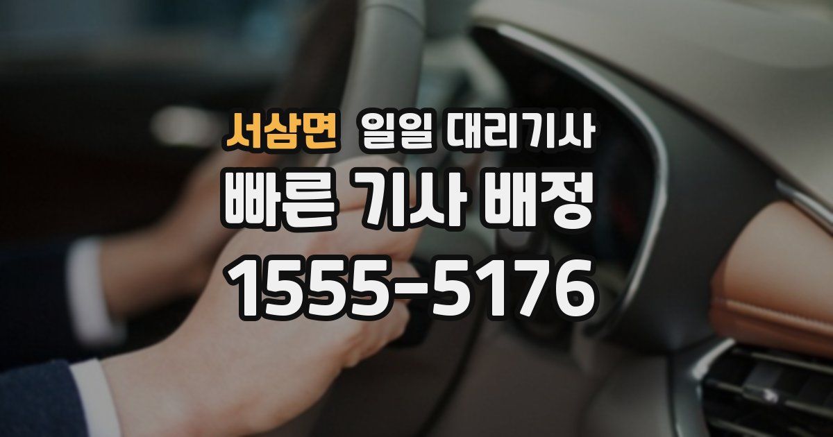 서삼면 일일 대리기사