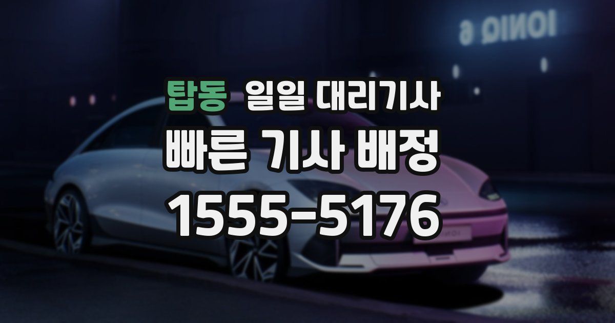 탑동 일일 대리기사