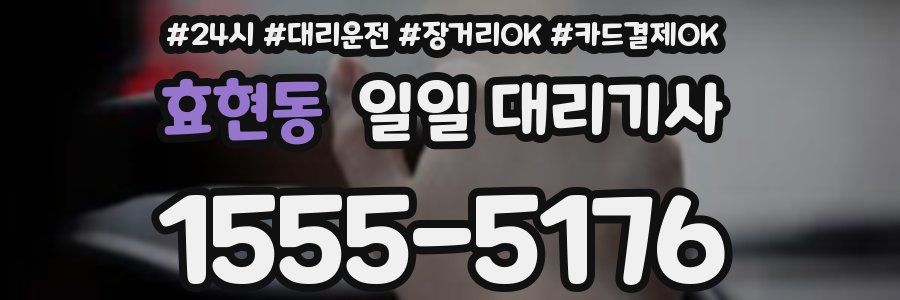 효현동 일일 대리기사