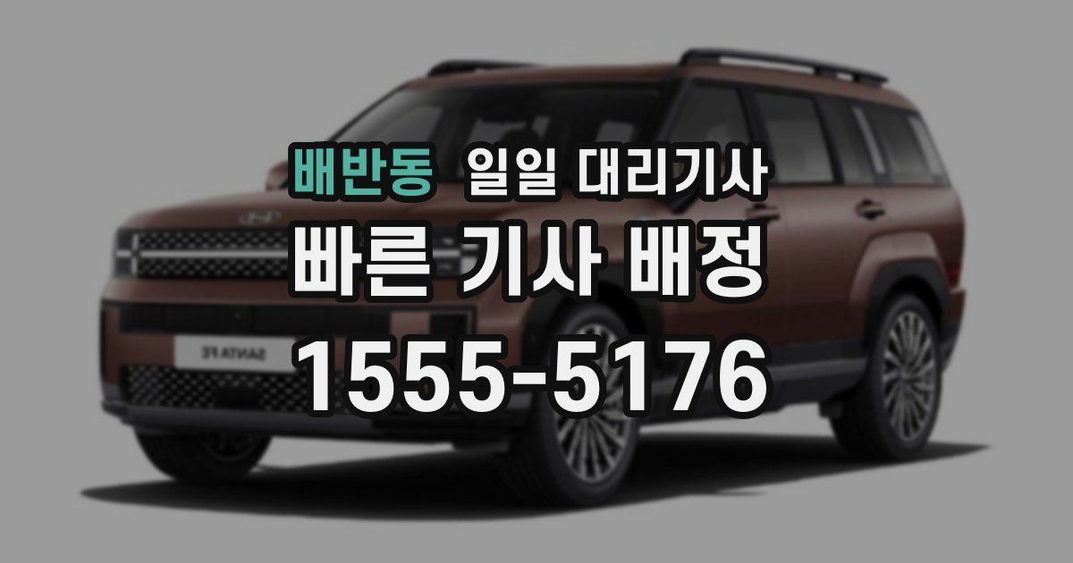 배반동 일일 대리기사
