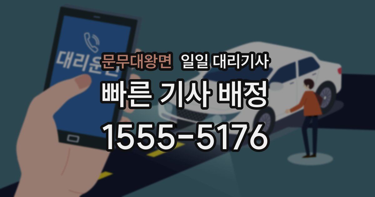 문무대왕면 일일 대리기사