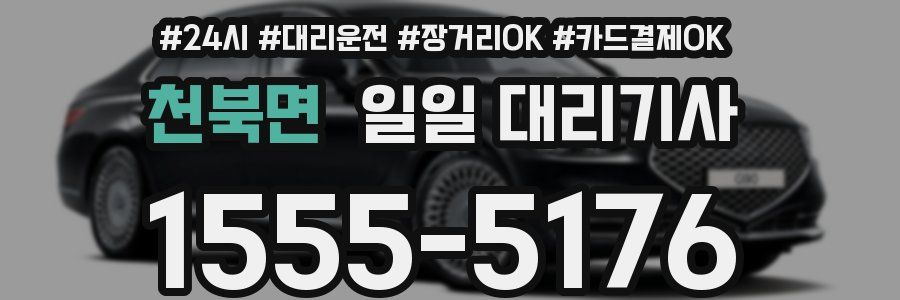 천북면 일일 대리기사