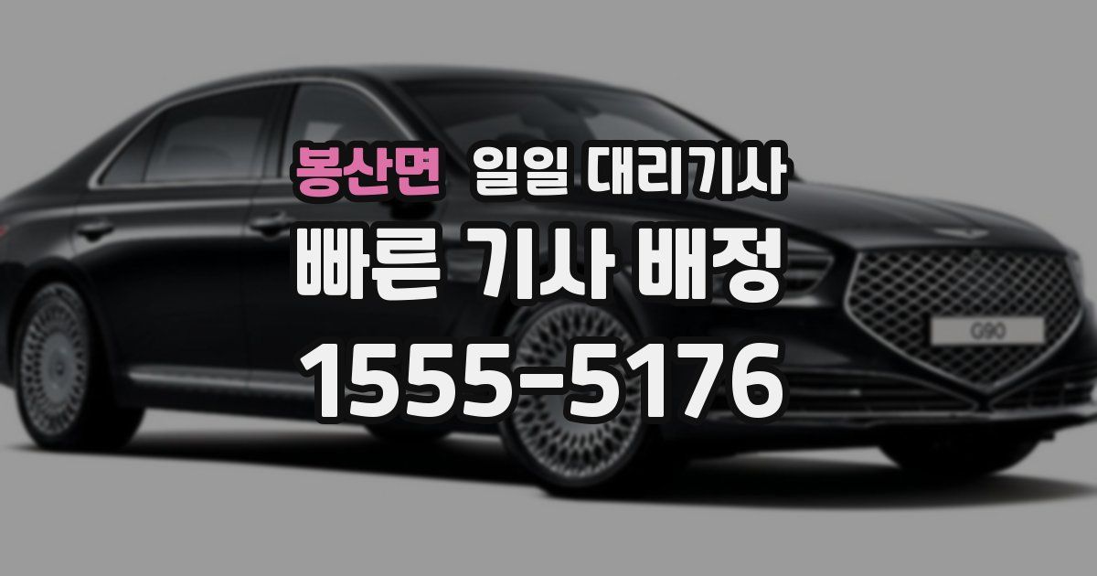 봉산면 일일 대리기사