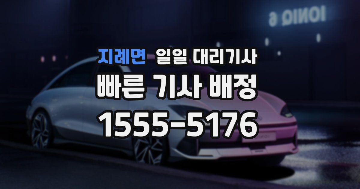 지례면 일일 대리기사