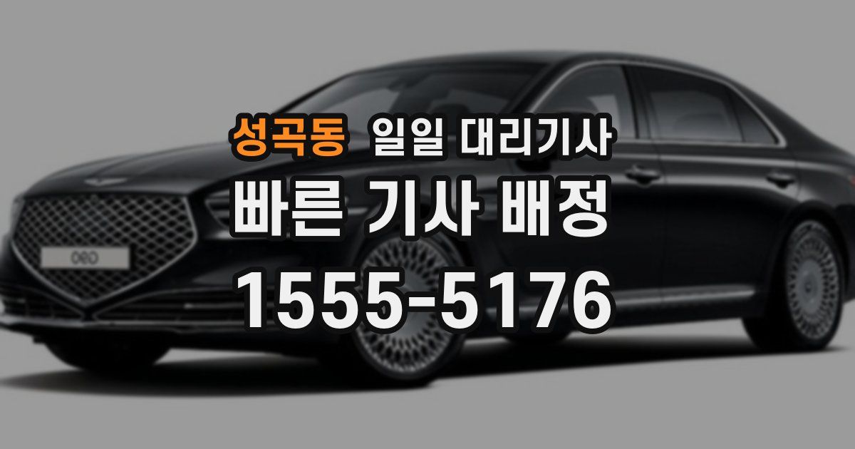 성곡동 일일 대리기사