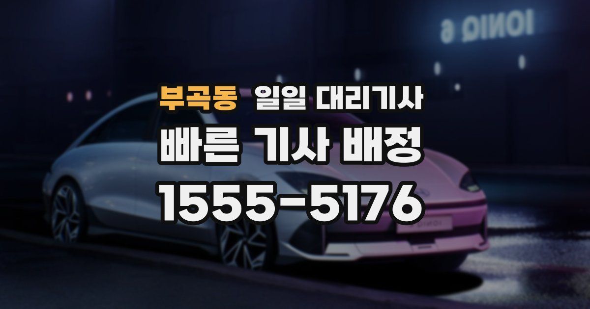 부곡동 일일 대리기사