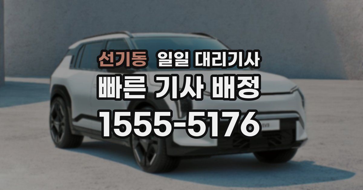 선기동 일일 대리기사