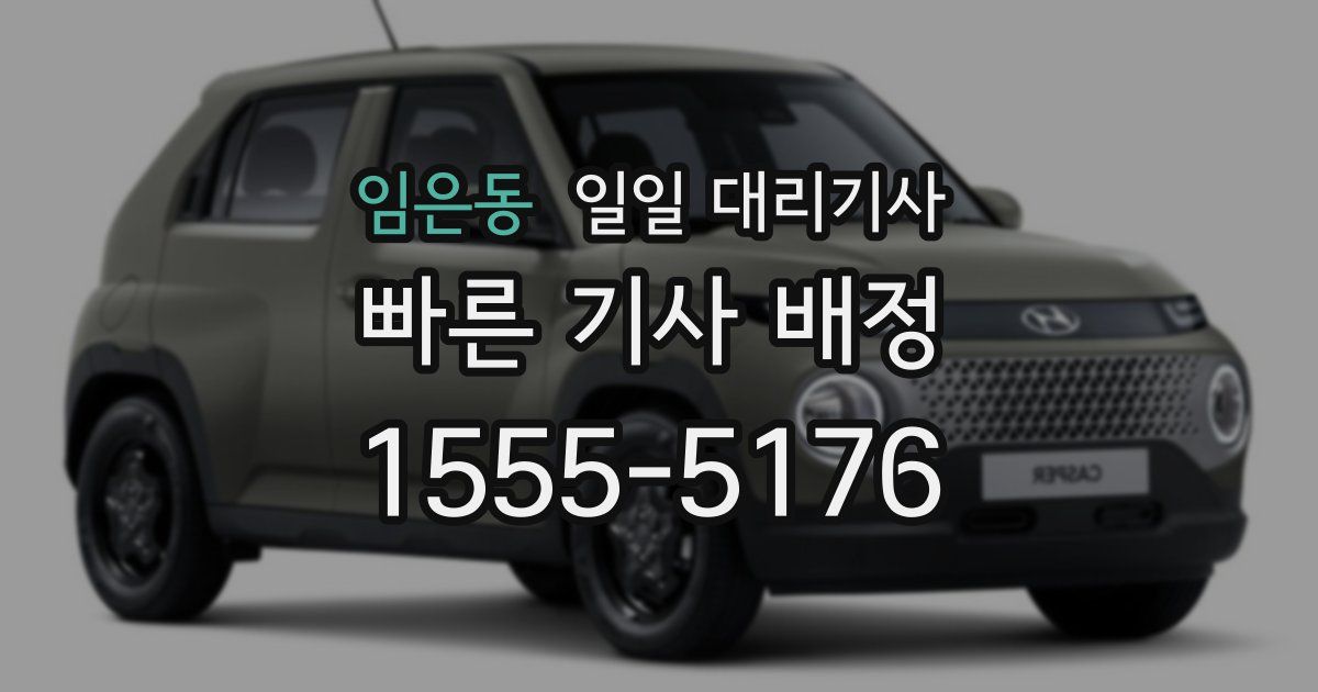 임은동 일일 대리기사