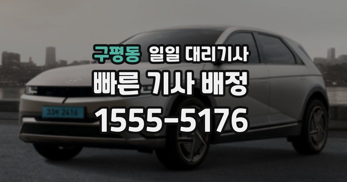 구평동 일일 대리기사