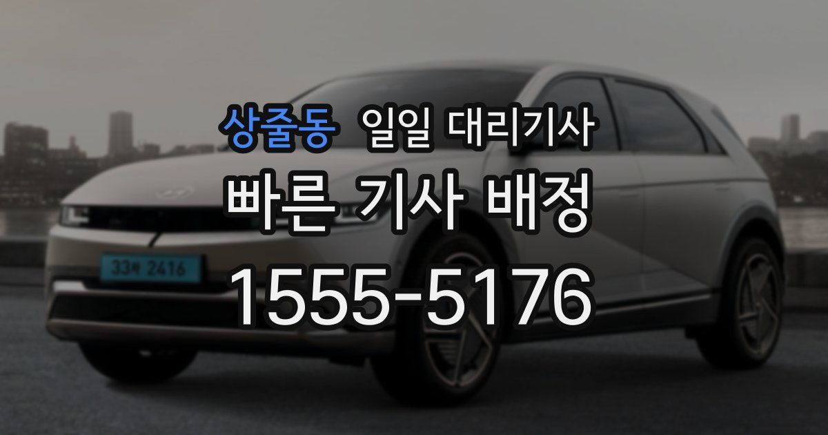 상줄동 일일 대리기사