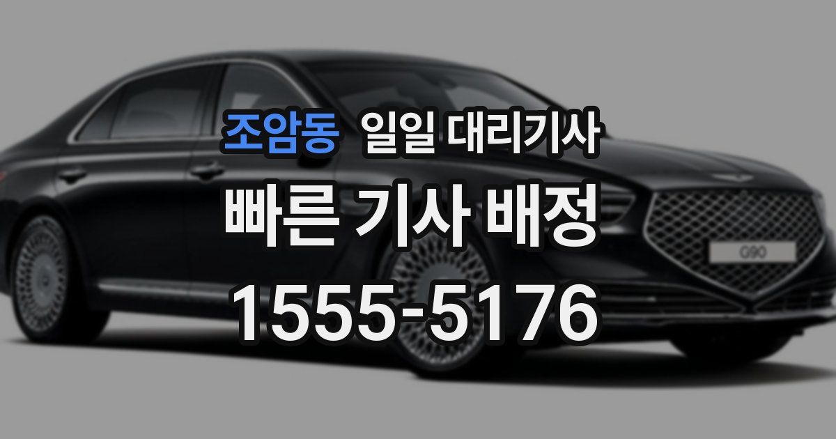 조암동 일일 대리기사