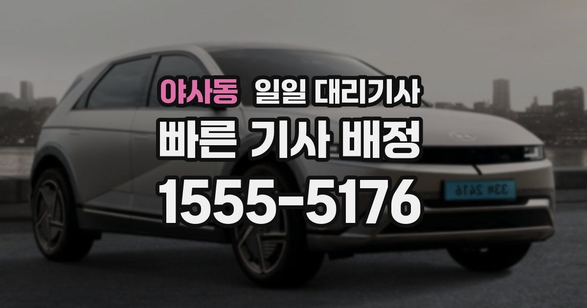 야사동 일일 대리기사