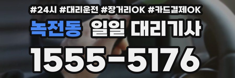 녹전동 일일 대리기사