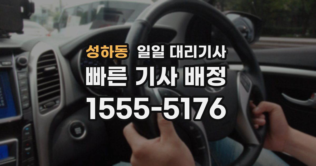 성하동 일일 대리기사