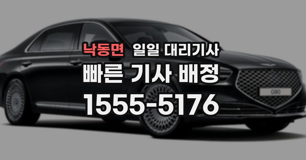 낙동면 일일 대리기사
