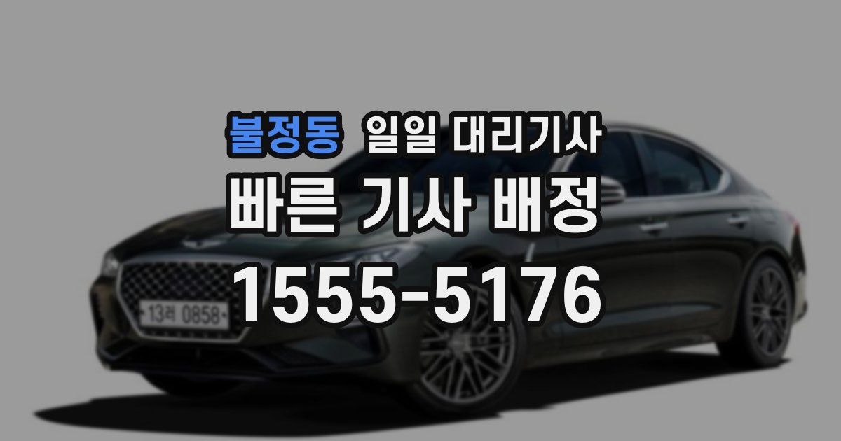불정동 일일 대리기사