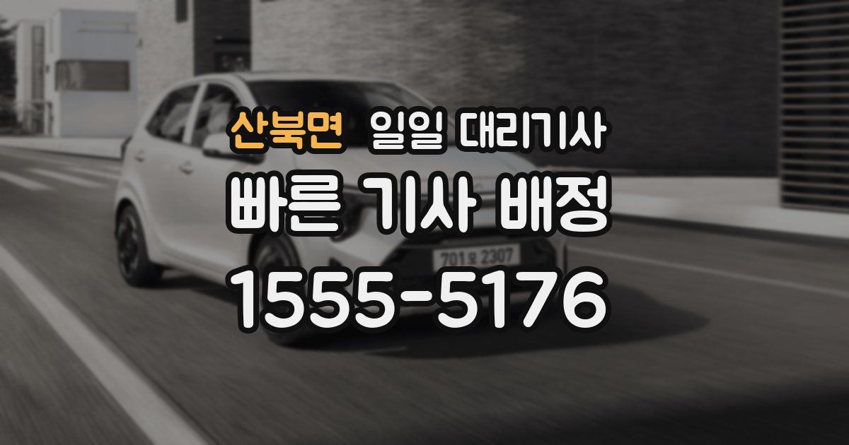 산북면 일일 대리기사