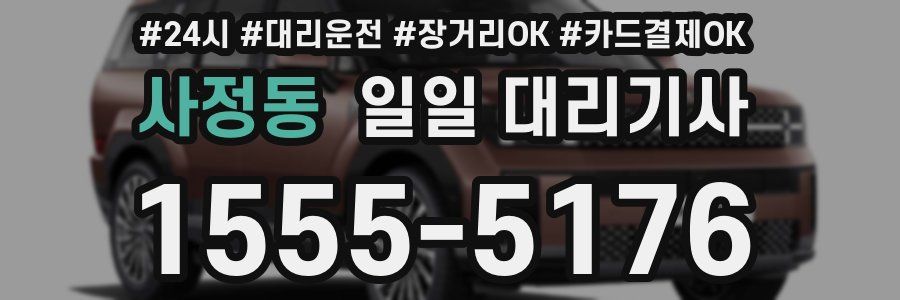 사정동 일일 대리기사