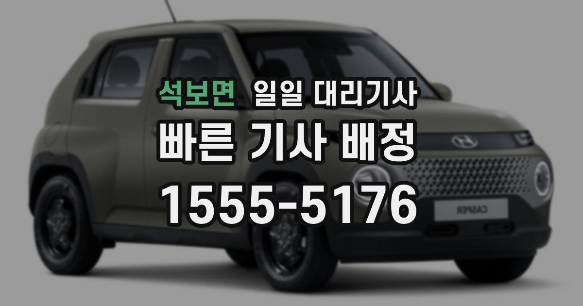 석보면 일일 대리기사