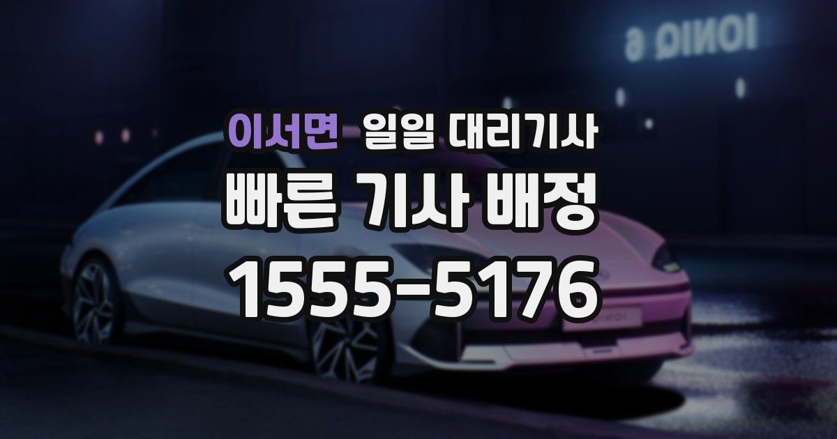 이서면 일일 대리기사