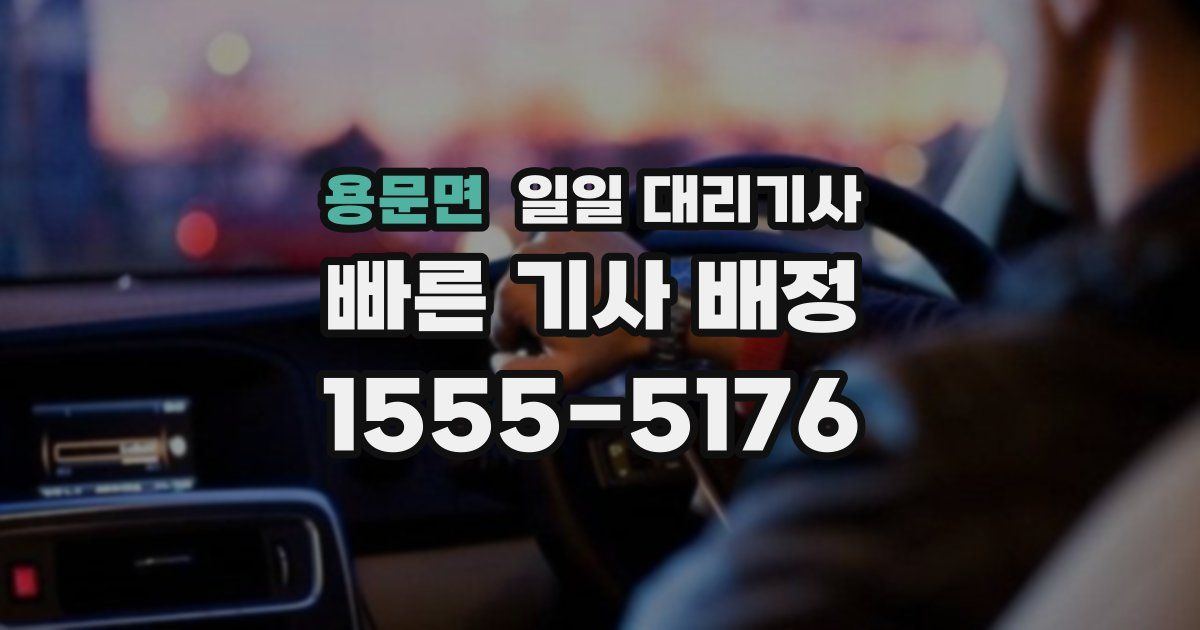 용문면 일일 대리기사