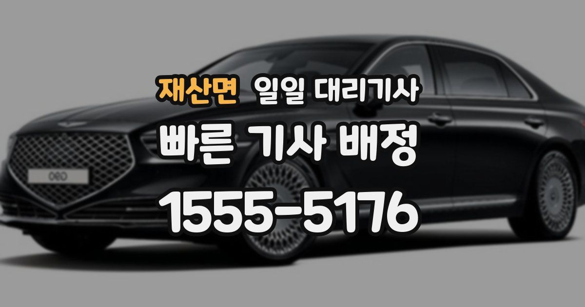 재산면 일일 대리기사