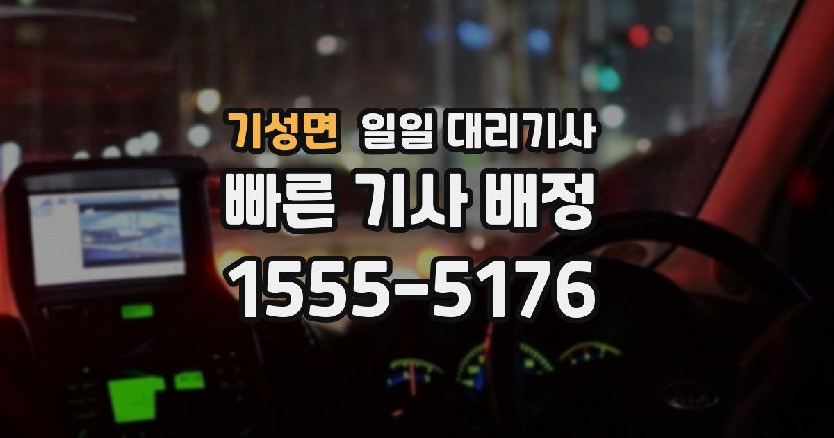 기성면 일일 대리기사