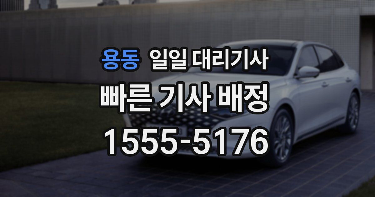용동 일일 대리기사