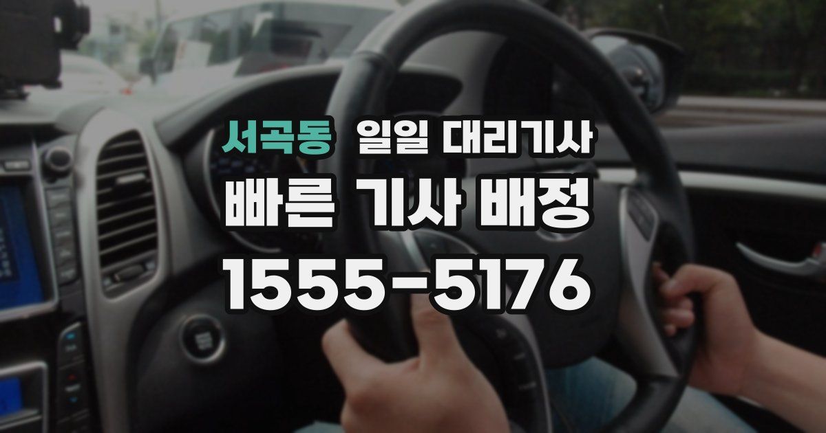 서곡동 일일 대리기사