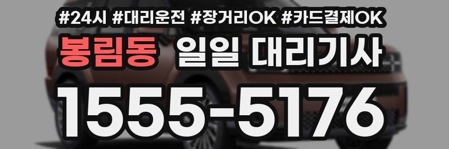 봉림동 일일 대리기사