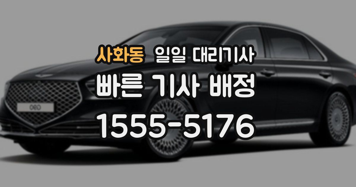 사화동 일일 대리기사