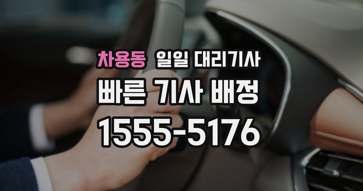 차용동 일일 대리기사