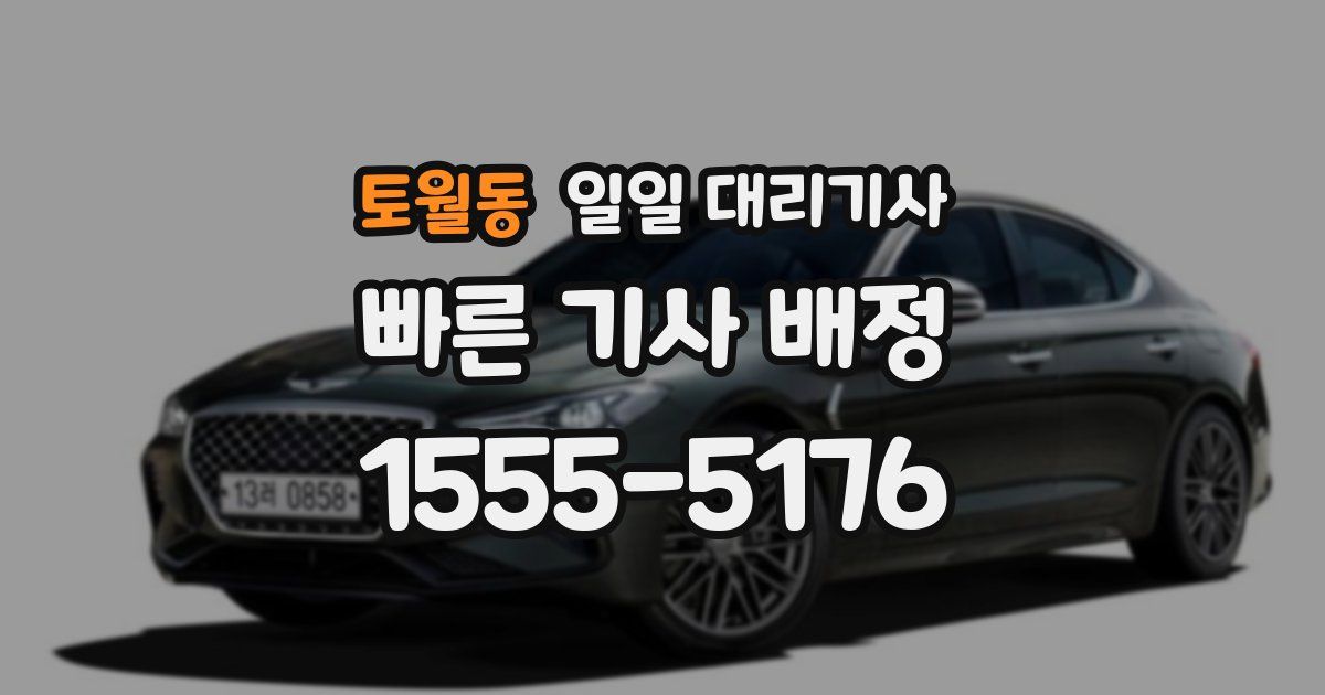 토월동 일일 대리기사