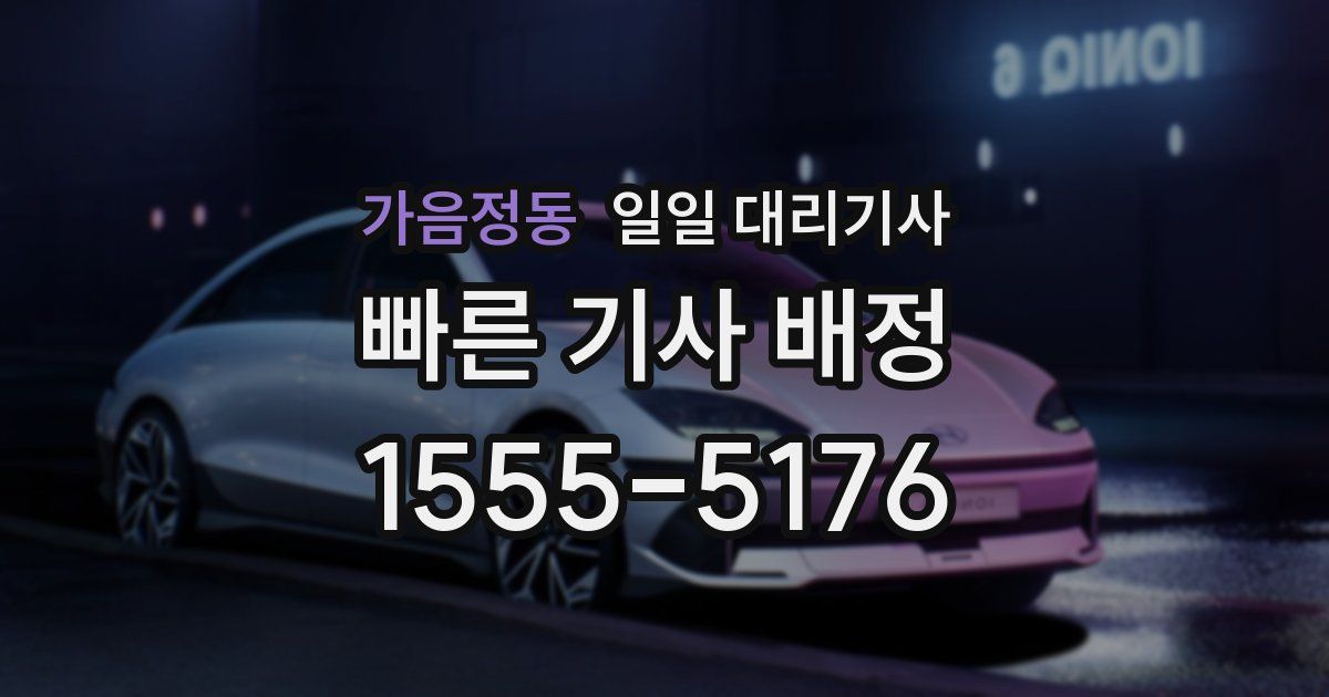 가음정동 일일 대리기사