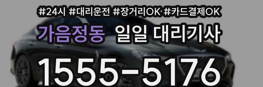 가음정동 일일 대리기사